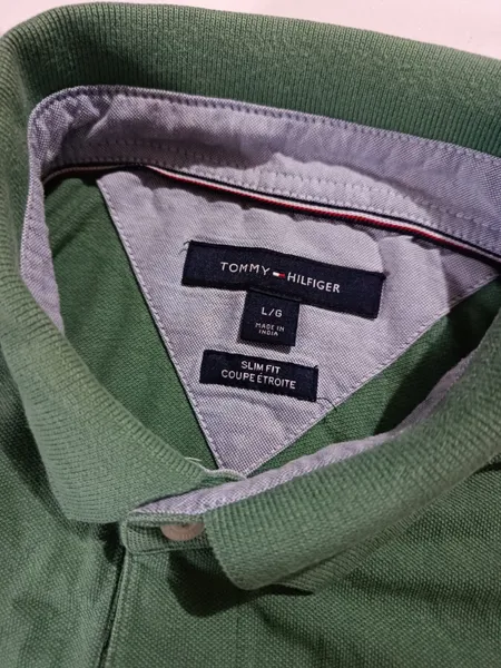 camisa polo tommy hilfiger verde g
