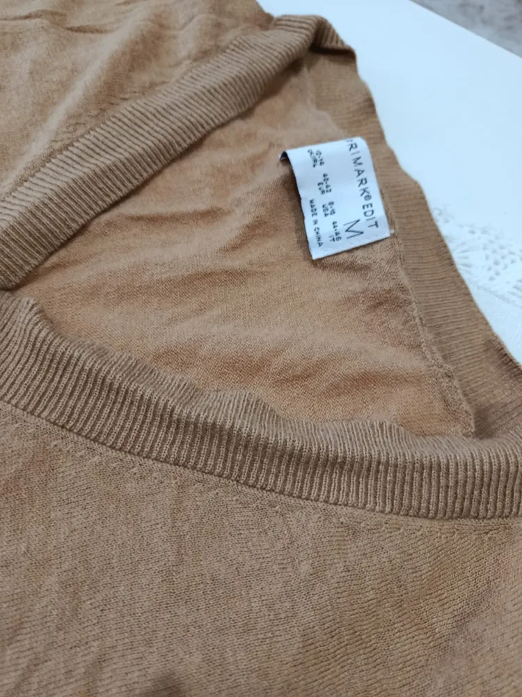 cardigan de tricô primark edit caramelo m