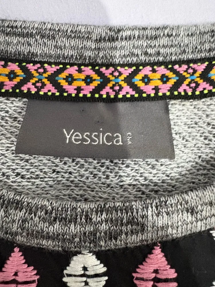 blusa yessica manga longa cinza m