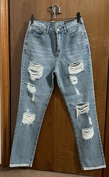 Calça reta jeans mofficer