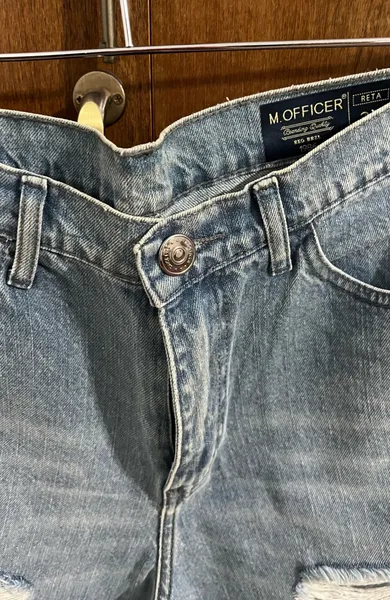 Calça reta jeans mofficer