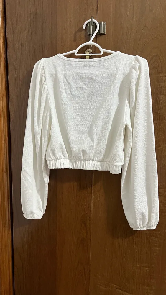Cropped manga longa c&a