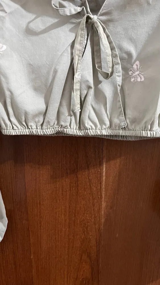 Cropped manga longa c&a