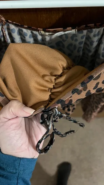 Cropped em tule animal print c&a