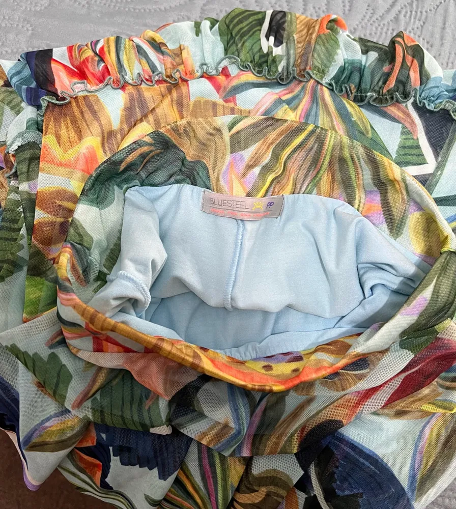 Saia midi em tule renner