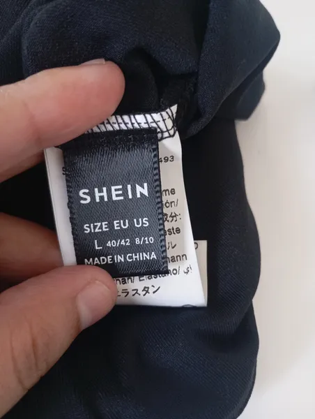 vestido shein preto basico