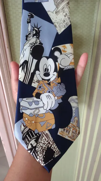 Gravata Azul Mr Tie com Mickey