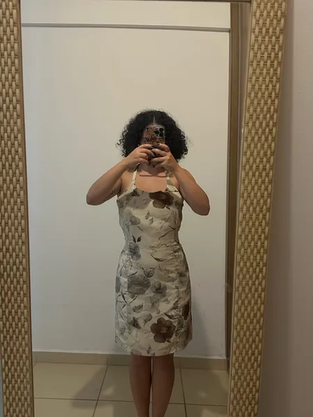Vestido tubinho floral vintage