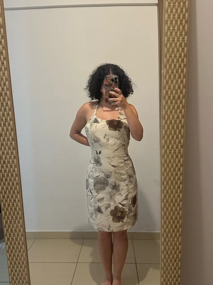 Vestido tubinho floral vintage