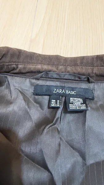 blazer em cotele zara