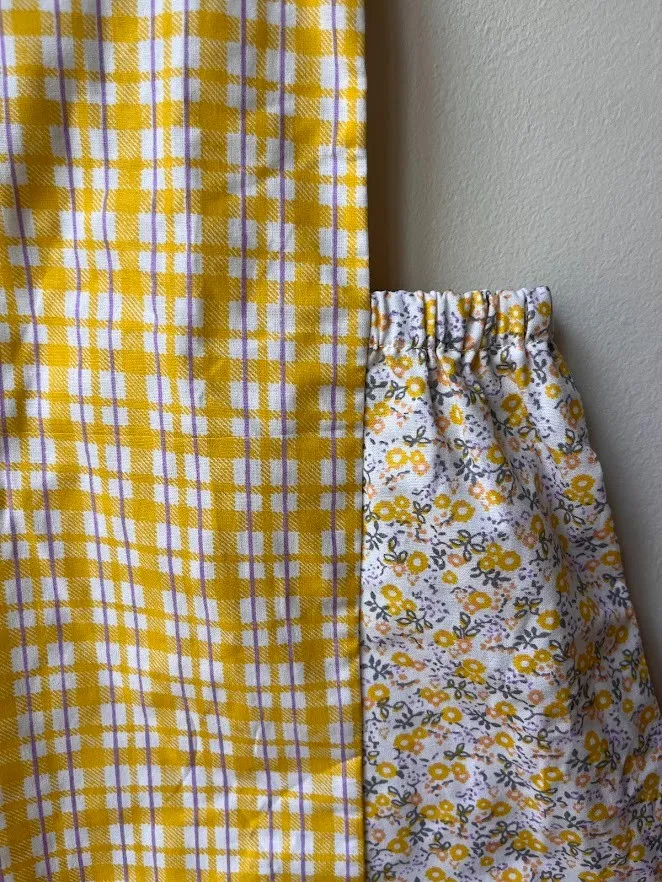 Vestido Infantil Xadrez Amarelo