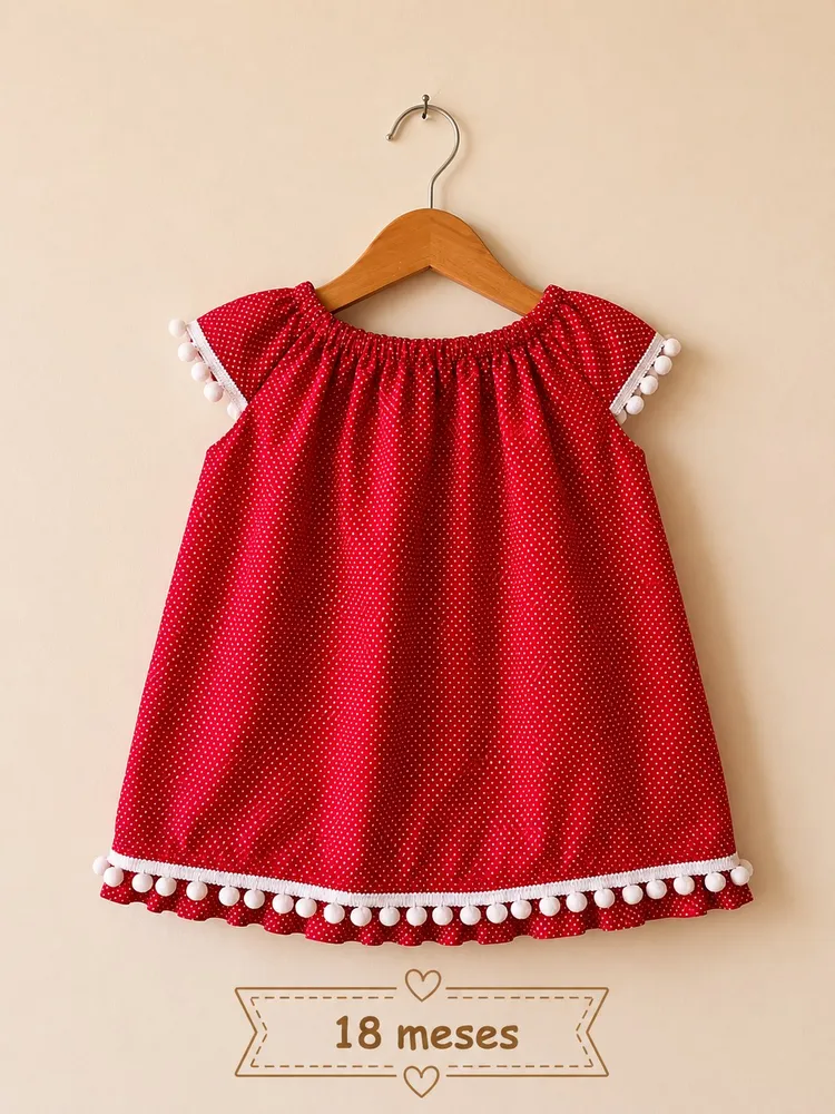 Vestido infantil vermelho