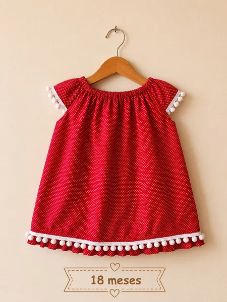 Vestido infantil vermelho
