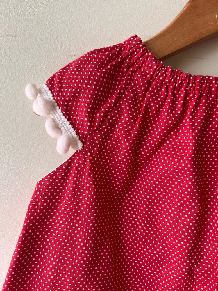 Vestido infantil vermelho