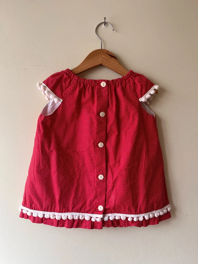 Vestido infantil vermelho