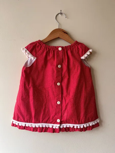 Vestido infantil vermelho