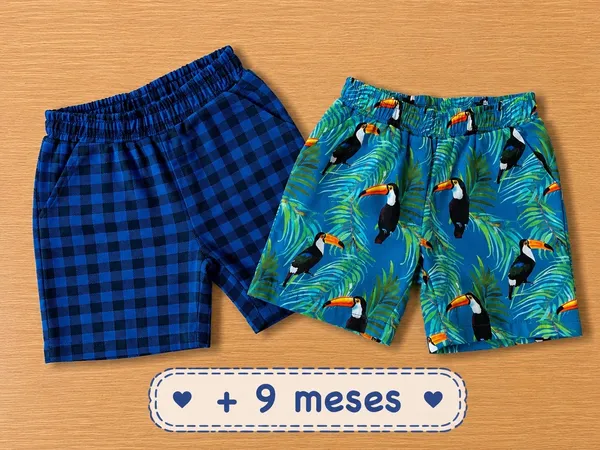 Kit duas peças / shorts unissex