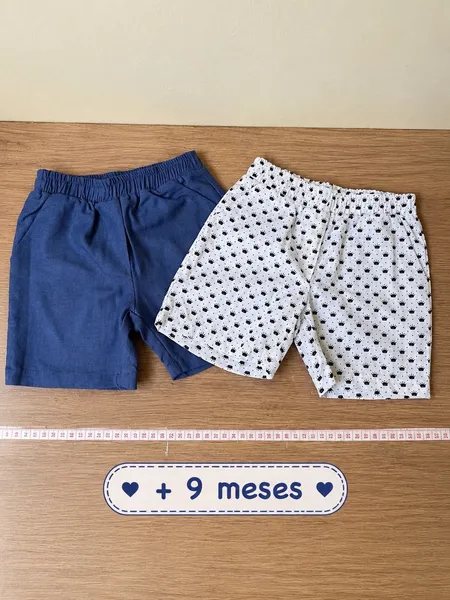 Kit duas peças / Short azul e branco