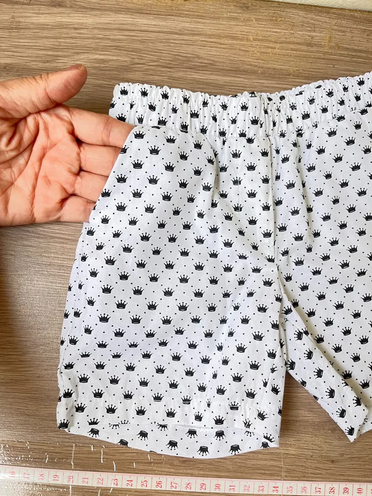 Kit duas peças / Short azul e branco