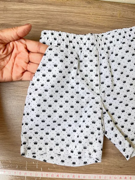 Kit duas peças / Short azul e branco