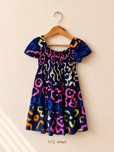 Vestido infantil colorido