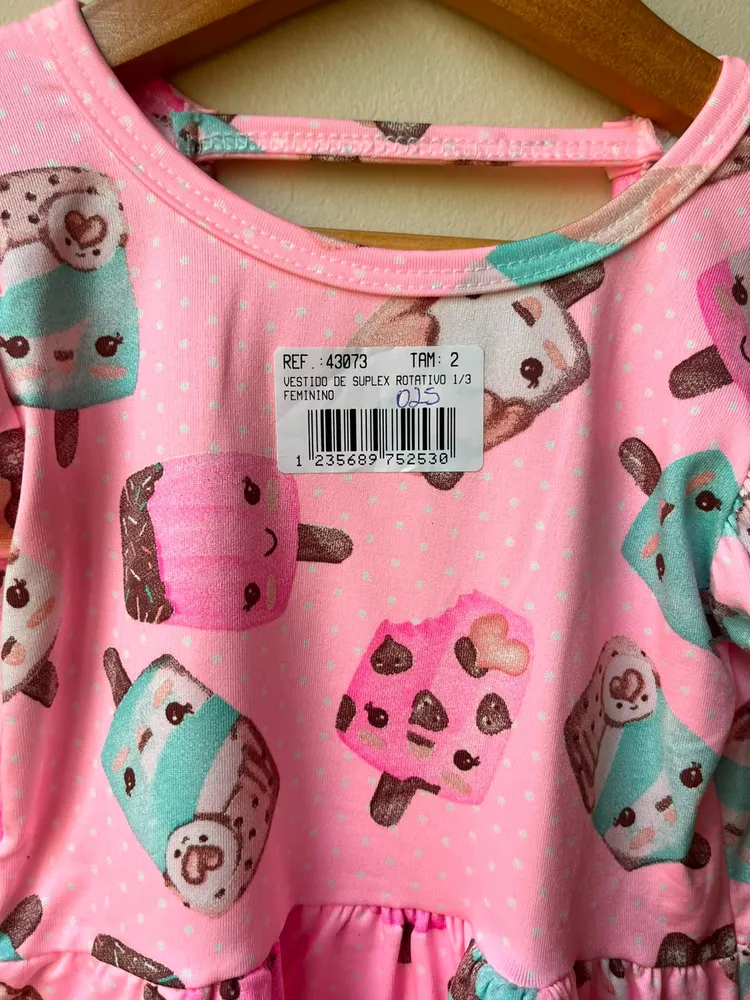 Vestido infantil 2 anos