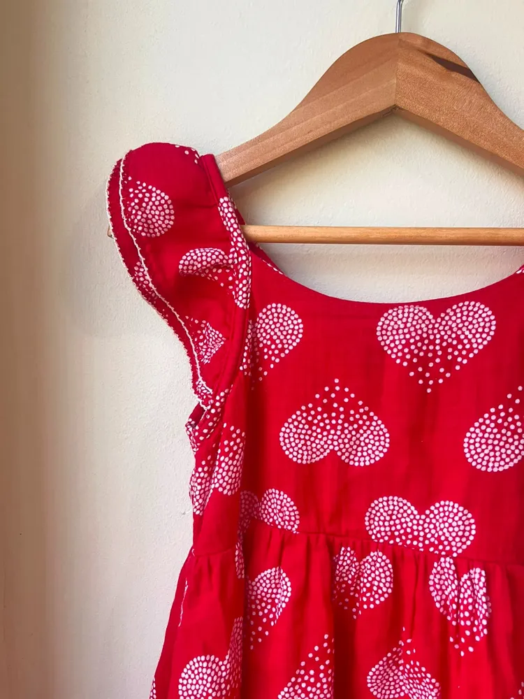 Vestido infantil Milon, corações 4 anos