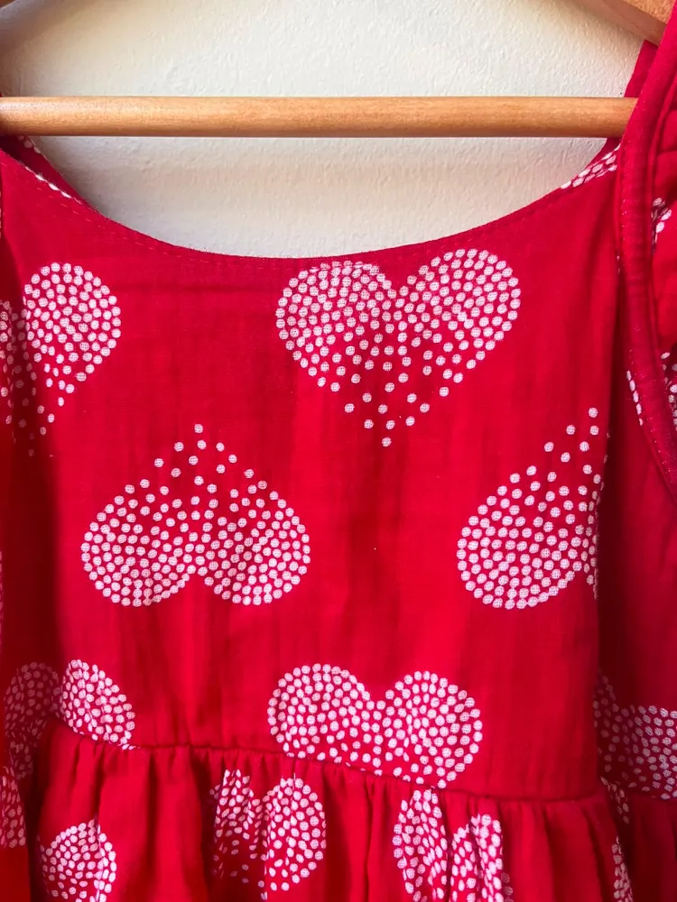 Vestido infantil Milon, corações 4 anos