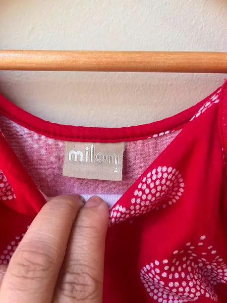 Vestido infantil Milon, corações 4 anos
