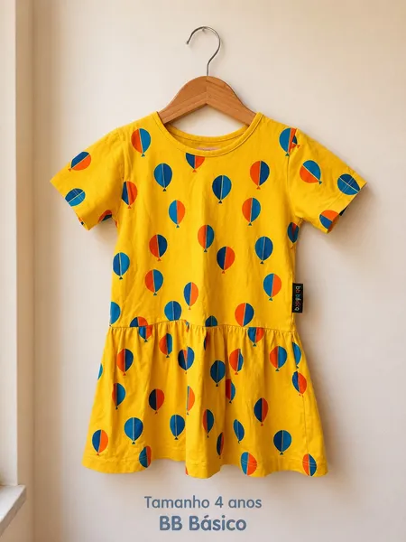 Vestido infantil 4 anos BB Básico