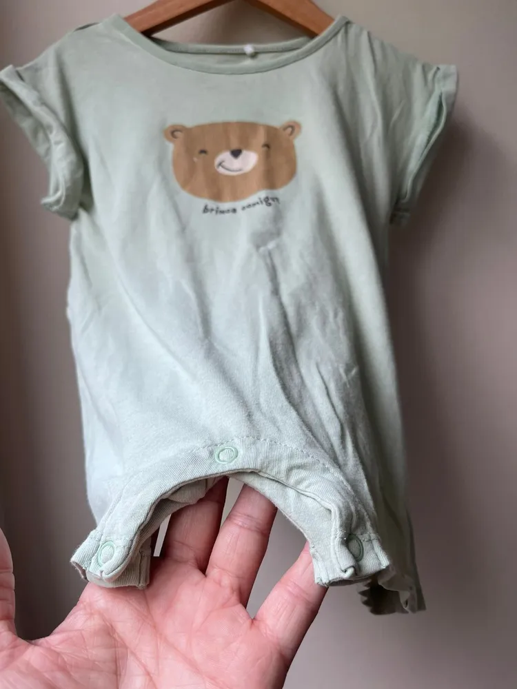 Macaquinho infantil verde claro da Baby Blub Mini