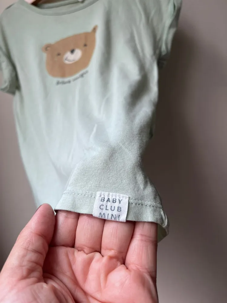 Macaquinho infantil verde claro da Baby Blub Mini
