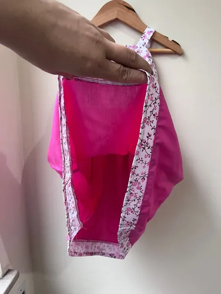 Vestido infantil com estampa em tricoline
