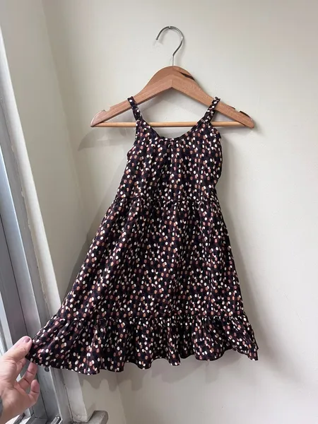 Vestido infantil viscose, alças reguláveis soltinho