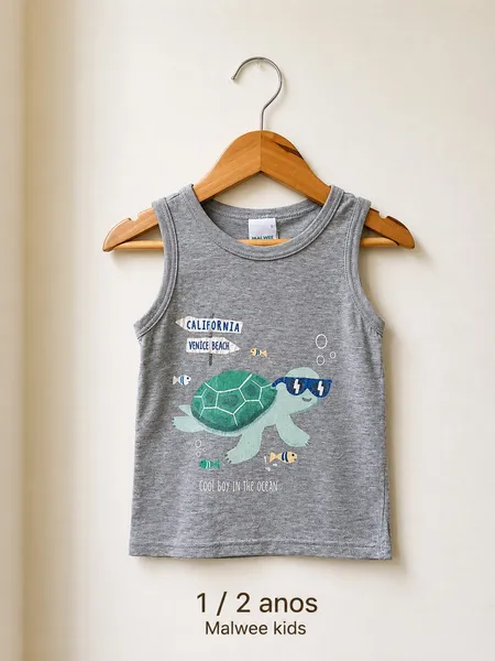 Regata infantil cinza