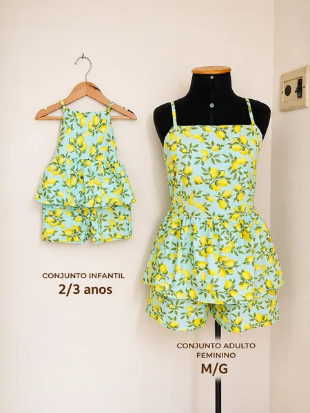 conjunto mae e filha limoes