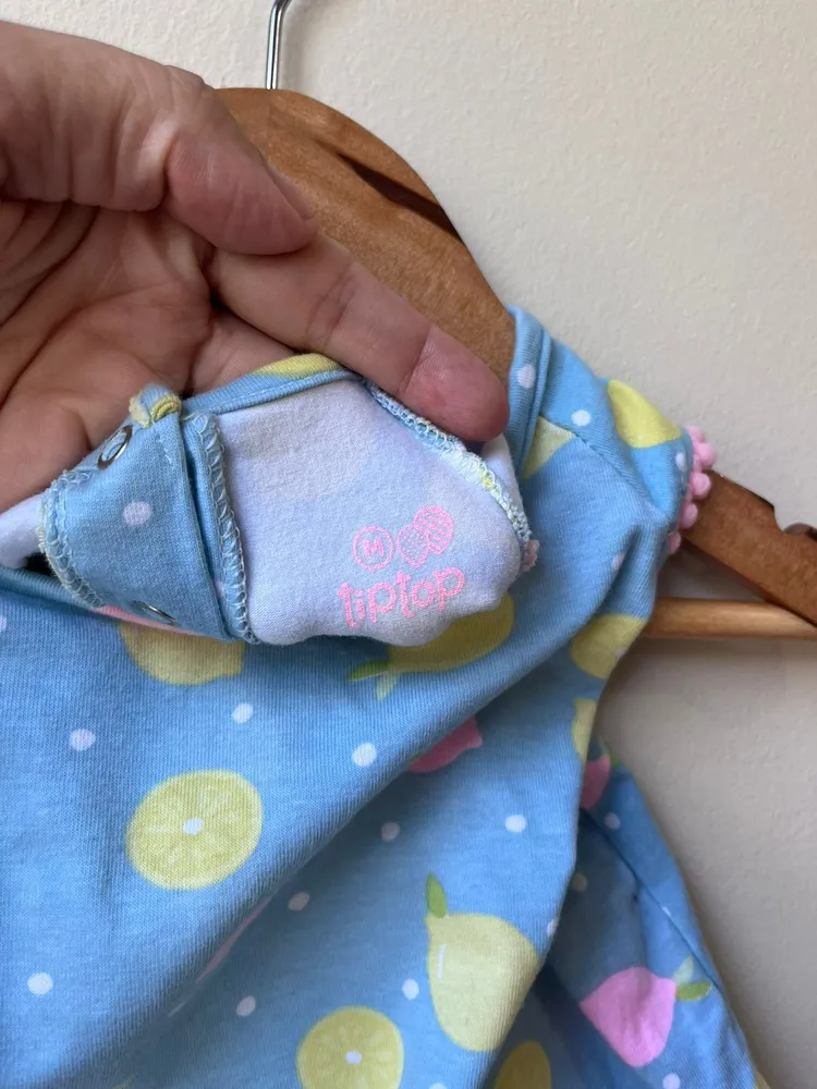 romper tiptop azul estampado 03 meses