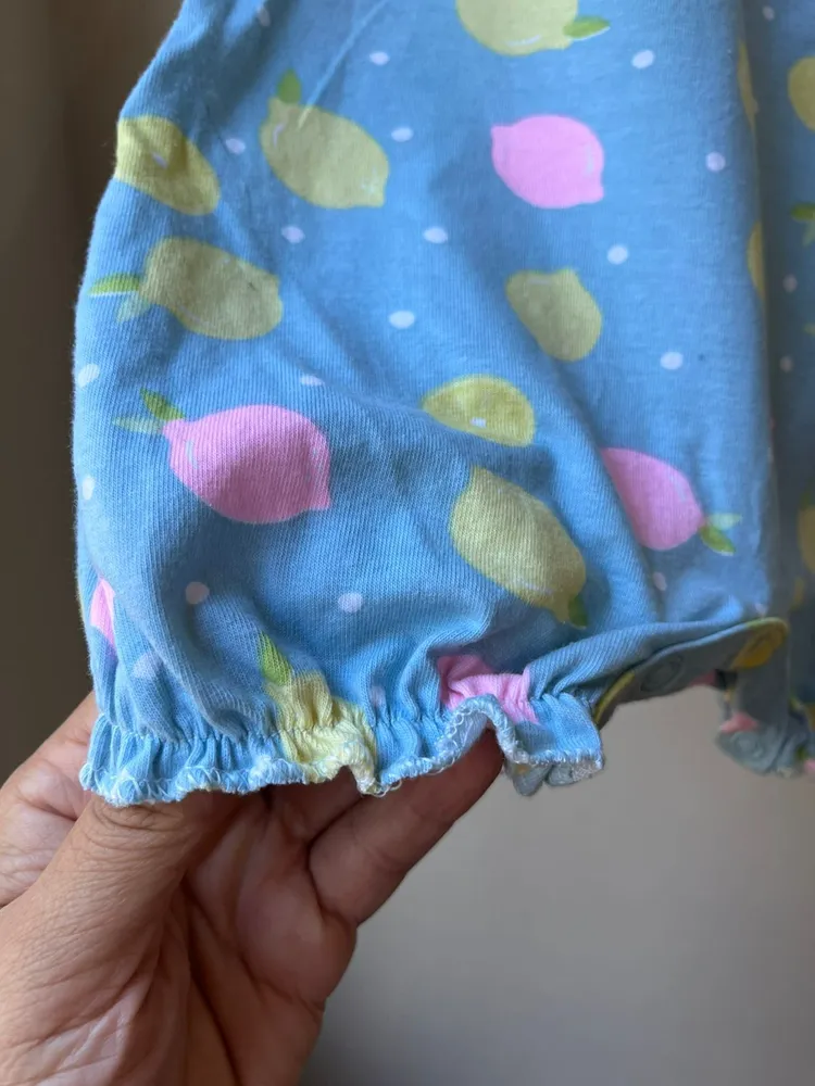 romper tiptop azul estampado 03 meses