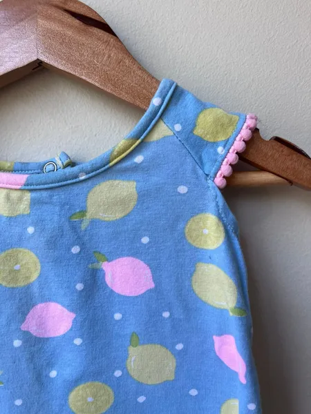 romper tiptop azul estampado 03 meses