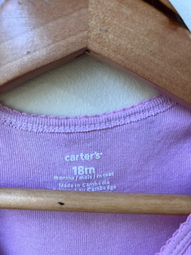 body carters infantil lilás 18 meses
