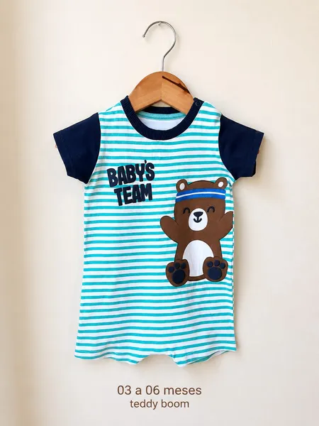 body infantil teddy boom 3 a 6 meses