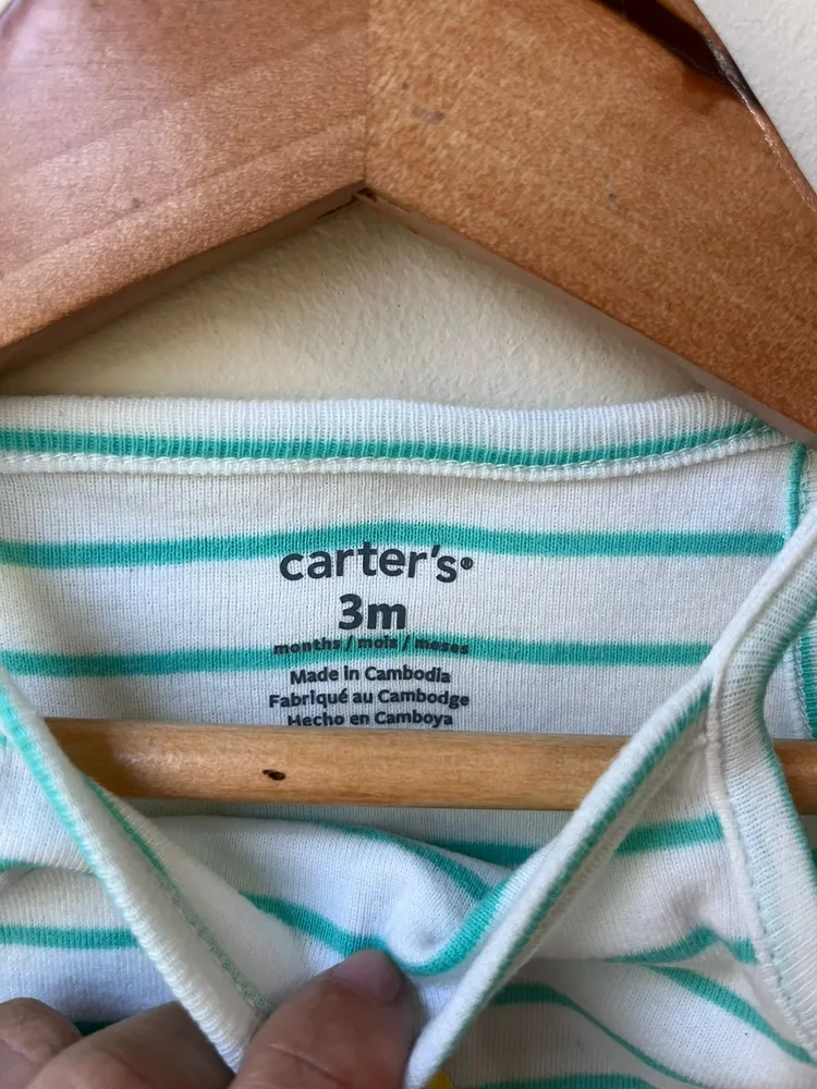body infantil carters 3 meses