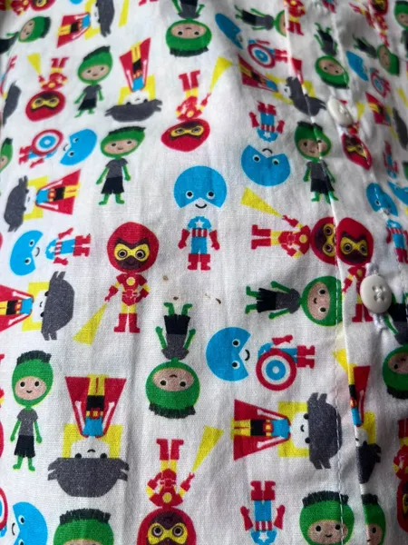 camisa infantil super heróis 4-5 anos