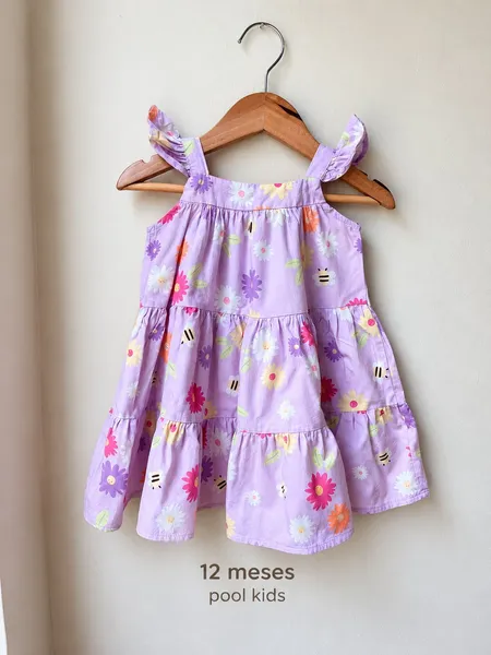 vestido infantil pool kids lilás 1 ano