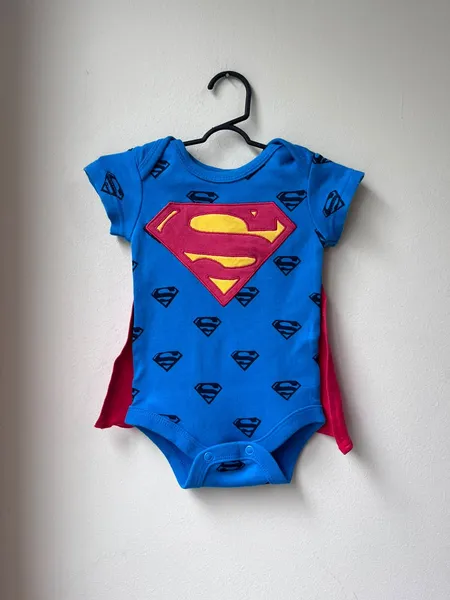 body infantil dc comics superman 0-3 meses