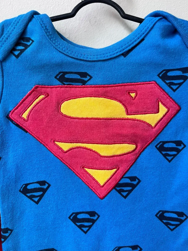 body infantil dc comics superman 0-3 meses
