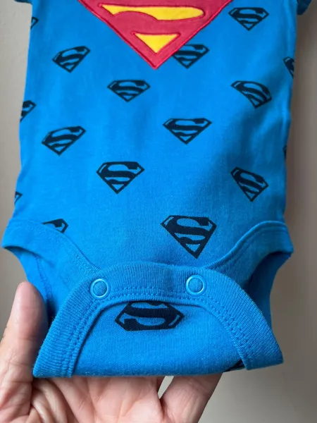 body infantil dc comics superman 0-3 meses