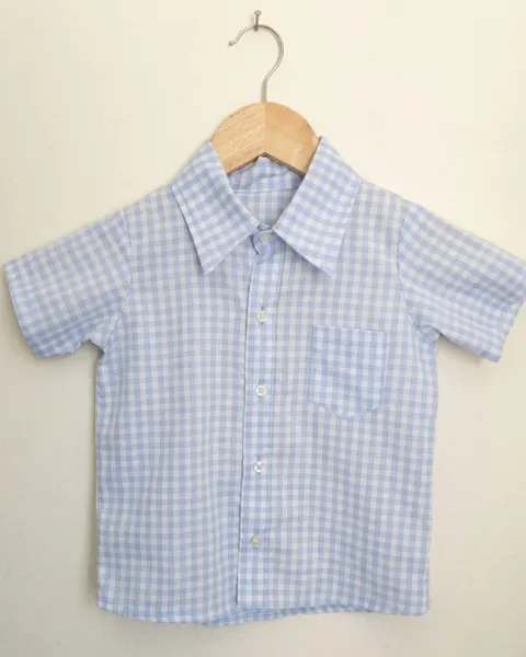 colete fem e camisa infantil xadrez azul tal mae e filho