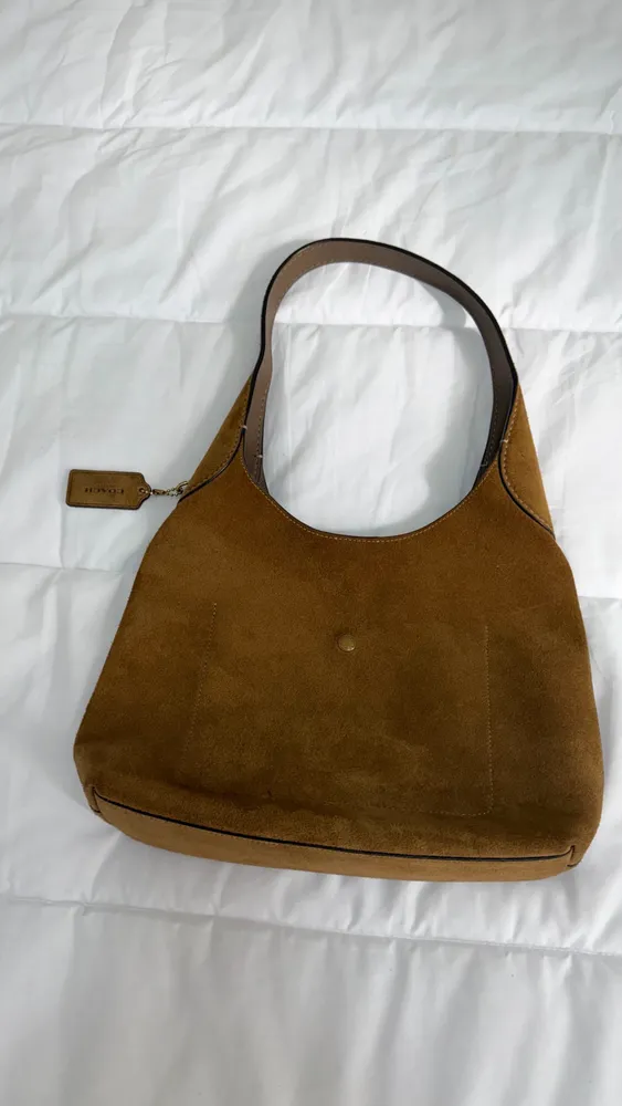 Bolsa Coach Brooklyn 28 em suede original