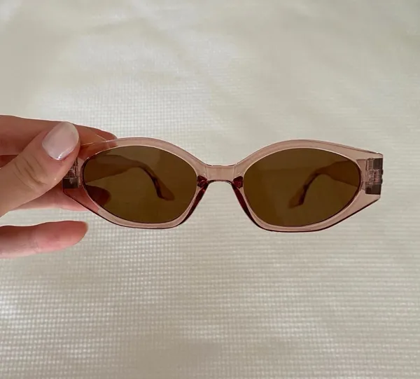 oculos de sol em acrilico rose